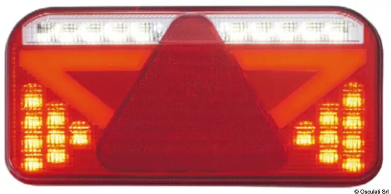 Fanale post. LED dx con catadriotto triangolare 6 funz.