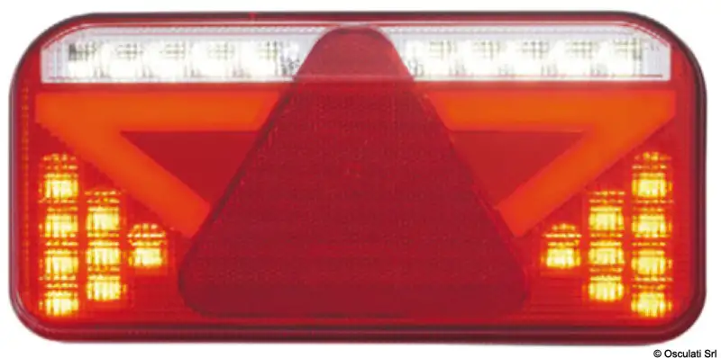 02.022.30 Fanale post. LED dx con catadriotto triangolare 6 funz. Osculati