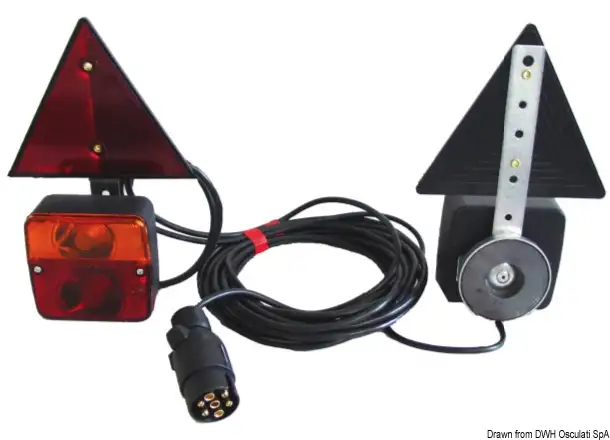 02.023.12 Kit luci posteriori fissaggio magnetico+triangoli Osculati