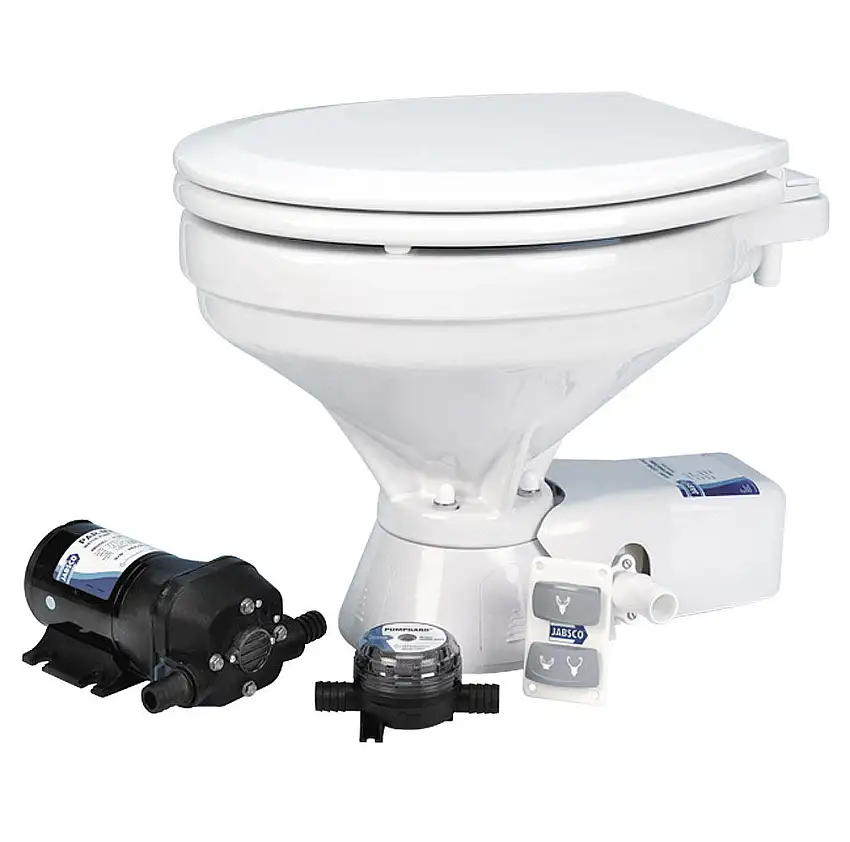 WC elettrico Jabsco Quiet Flush con pompa di risciacquo
