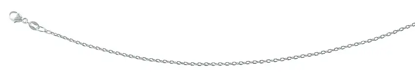 Catena ad ancora 42 cm in oro bianco