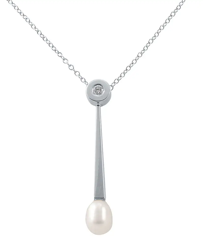 Pendente di perle in oro bianco