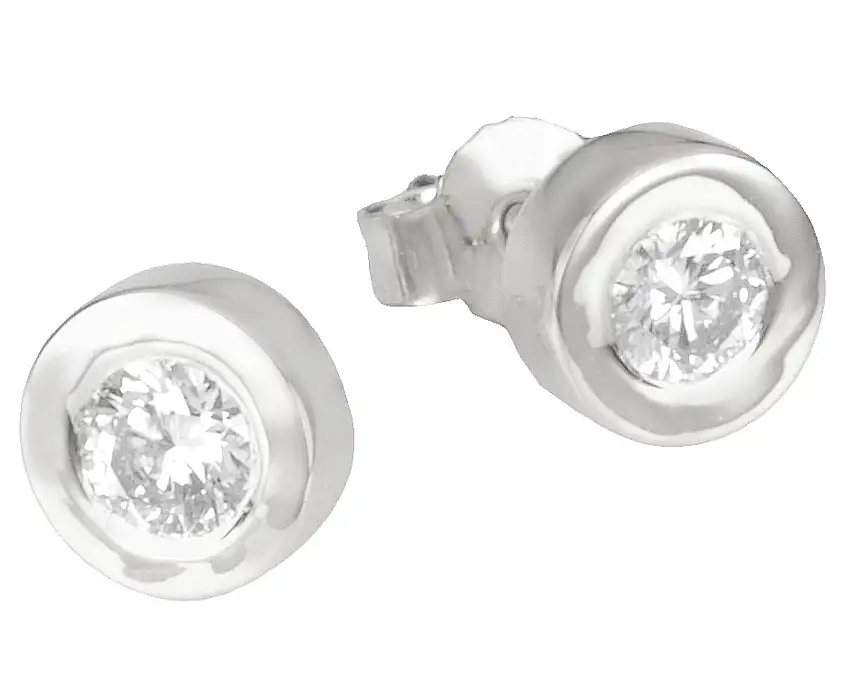 Orecchini con zirconi in oro bianco