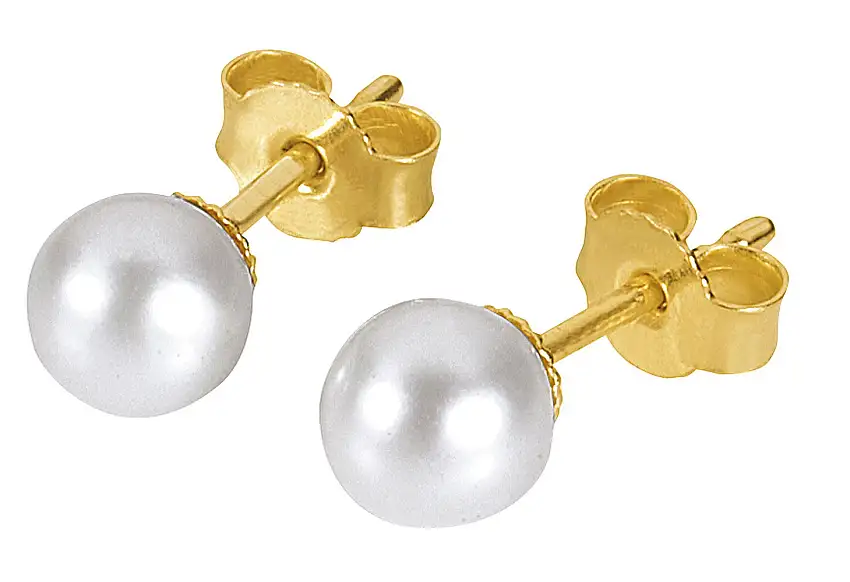 Orecchini con perle d'acqua dolce in oro giallo