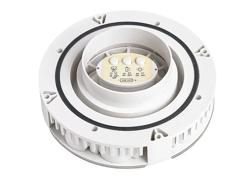 Portello del ventilatore con batteria da 24 ore