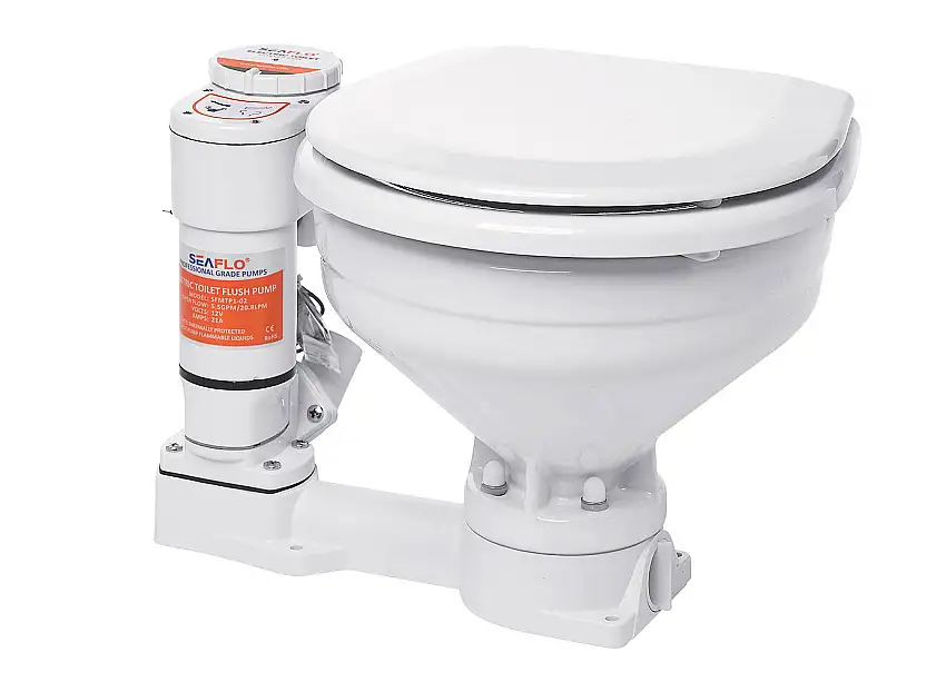 WC elettrico Compass per imbarcazioni con pannello di controllo laterale