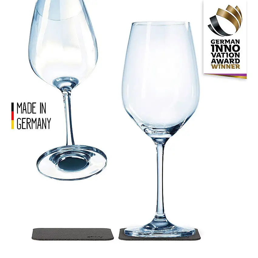 Bicchiere da champagne per vino Silwy con magnete, set di 2