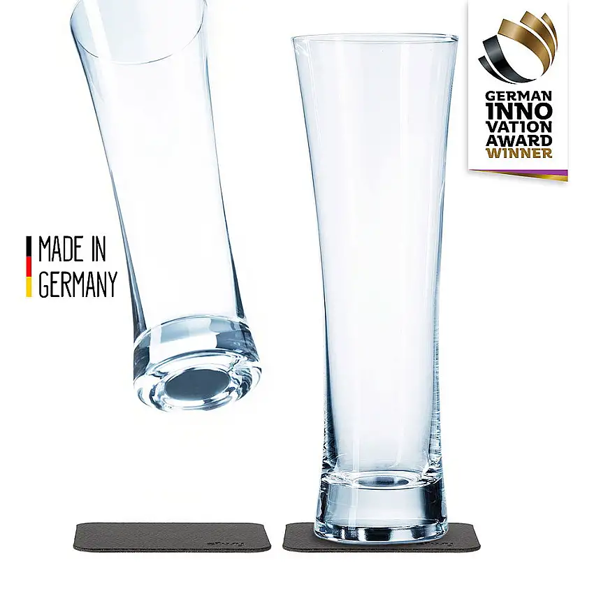 Bicchiere da birra Silwy con magnete, set di 2