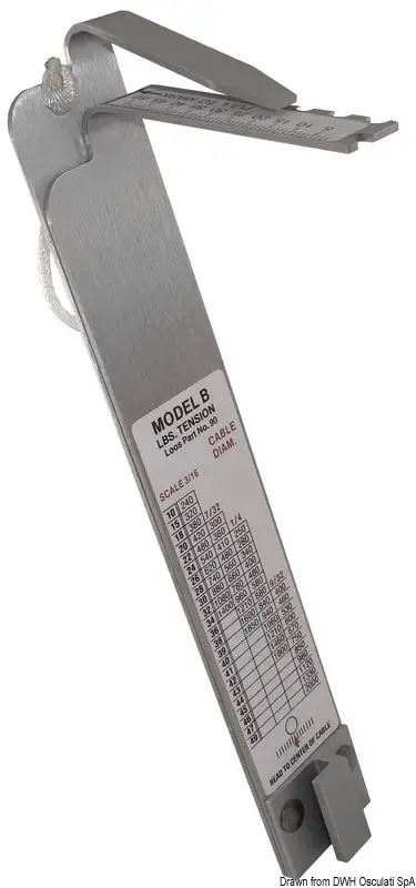 04.572.91 Tensiometro Loos per cavi 5/6/7 mm Osculati