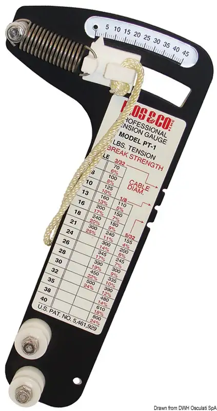 04.573.02 Tensiometro professionale Loos per cavi 5/6/7 mm Osculati