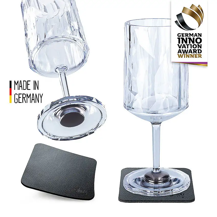 Bicchiere da vino Silwy con magnete, set da 2