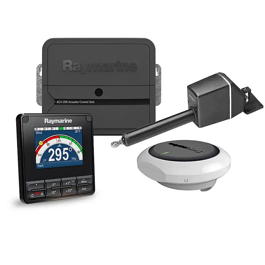 Pacchetto lineare Evolution EV-200 Raymarine con unità di controllo p70s, ACU-200, EV-1, set di cavi e attuatore lineare meccanico tipo 1