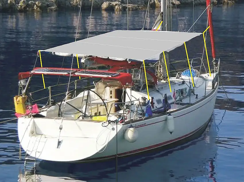 Vela da sole, rettangolare