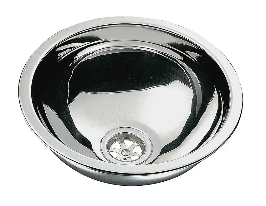 Lavabo in acciaio inox rotondo 300mm