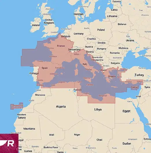 Carta dei fari Raymarine, grande