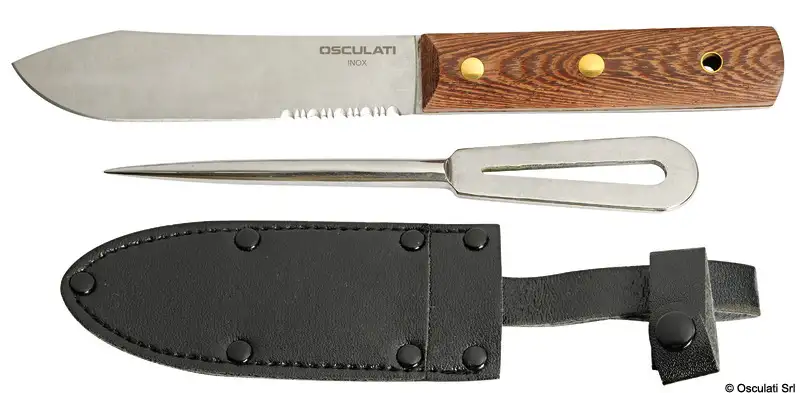 10.285.20 Parure coltello inox + punteruolo Osculati
