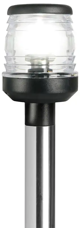 11.110.10 Asta 100 cm inox con fanale plastica nera Osculati