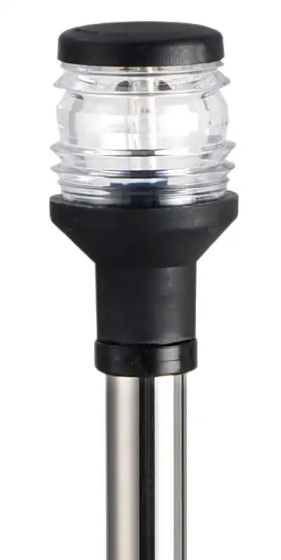 11.141.00 Asta inox telescopica + fanale plastica nera Osculati