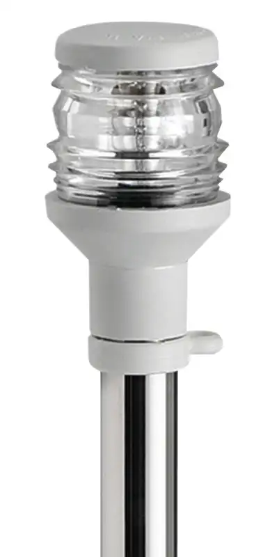 11.161.02 Asta inox con fanale plastica bianca Osculati
