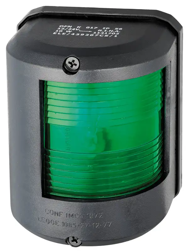 11.417.02 Fanale U78 verde-nero 12 V Osculati