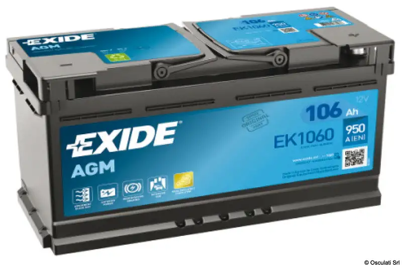 Batteria EXIDE EK720 - AGM 70 Ah