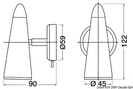 13.485.01 Faretto Argo ottone cromato Osculati