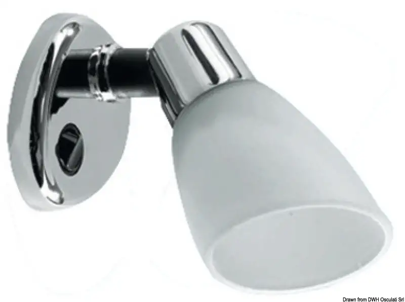 13.869.03 Faretto alogeno Batsystem Opal II ABS cromato Osculati