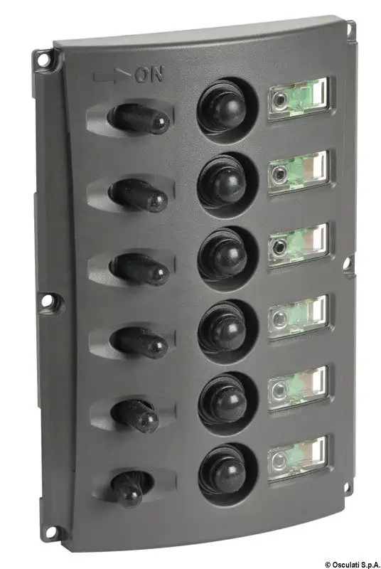 Pannello 6 interruttori elettrico fusibili automatici