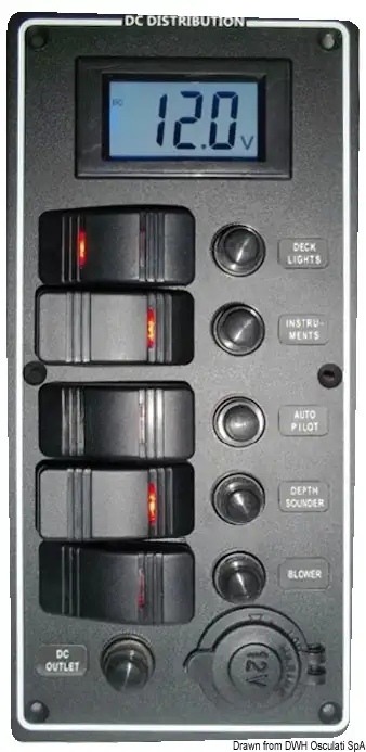 14.863.05 Pannello elettrico PCAL voltmetro digitale 9/32 V Osculati