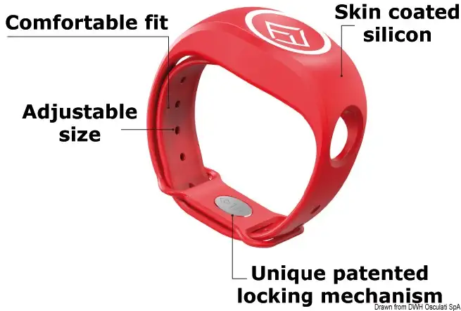 14.969.10 Braccialetto MOB+rosso xBAND Osculati