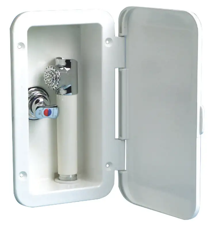 15.239.02 Box doccia con miscelatore tubo PVC 4 m a parete Osculati