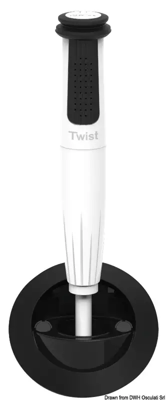 15.290.12 Doccia Twist fredda dritta nera Osculati