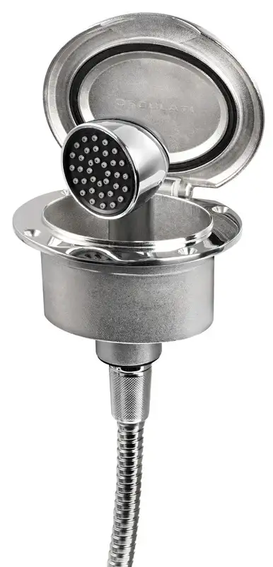 15.304.31 Box Elissa inox con doccia Keji tubo inox 4 m Osculati