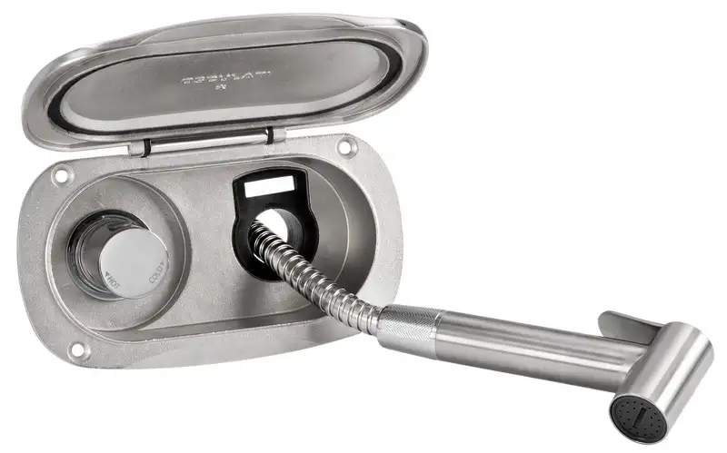 15.323.61 Box doccia Elissa inox-doccia Tiger tubo nylon 4m Osculati
