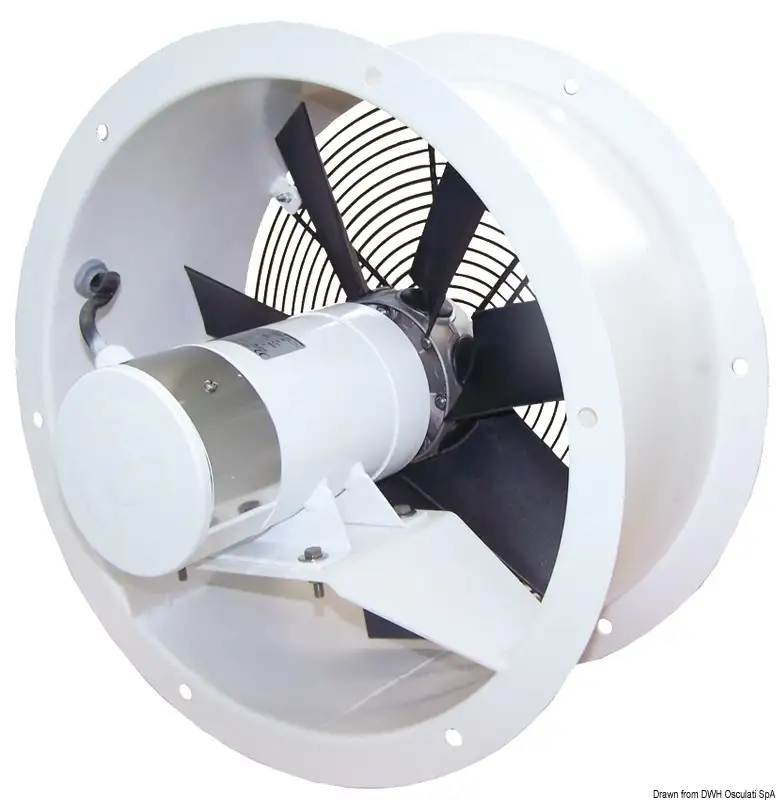 16.103.12 Aspiratore assiale acciaio 24 V 0,15 KW 6 A FP Osculati