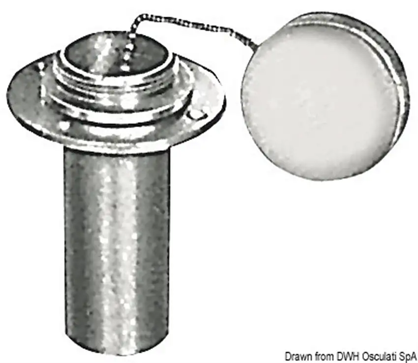 Tappo per imbarco carburante in ottone cromato