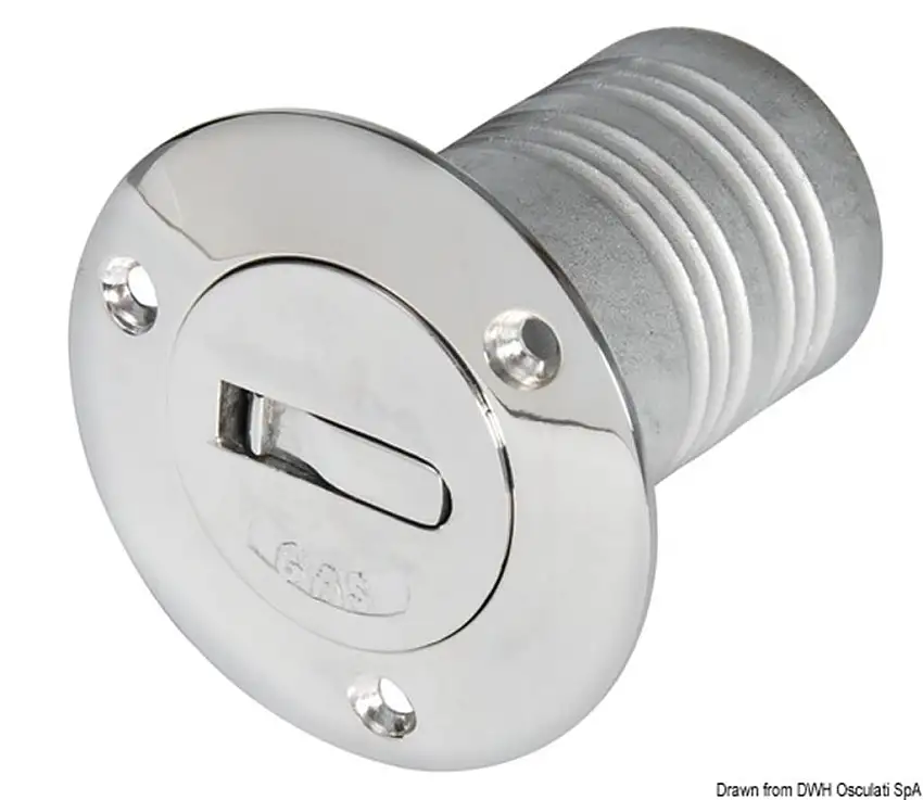 Tappo imbarco ottone cromato Neutro 50 mm