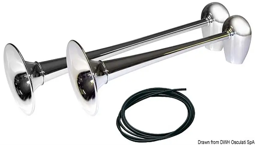 Tromba doppia 24V > 20mt crom.