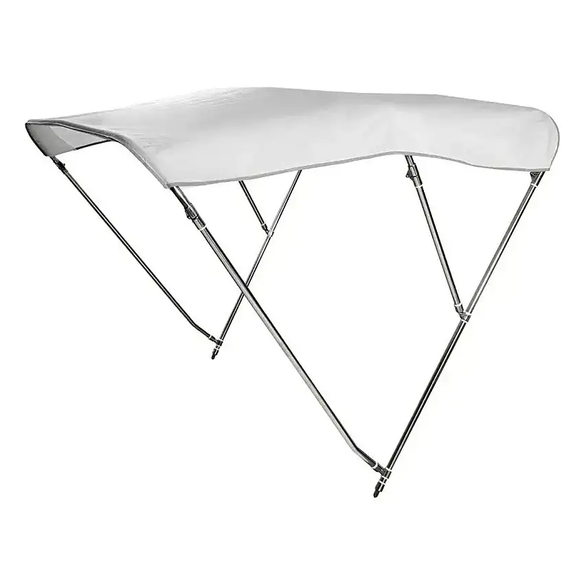 3 AISI316 Ø 25 mm acciaio inox bianco tenda alta