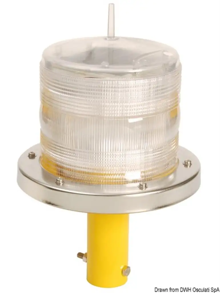 Luce LED rossa segnalazione pontili