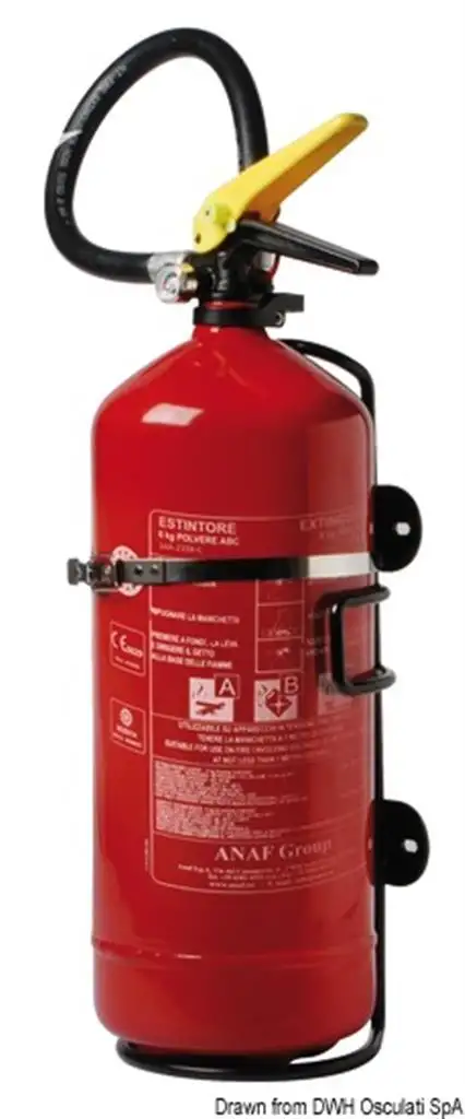Estintore Solas a polvere 6 Kg MED