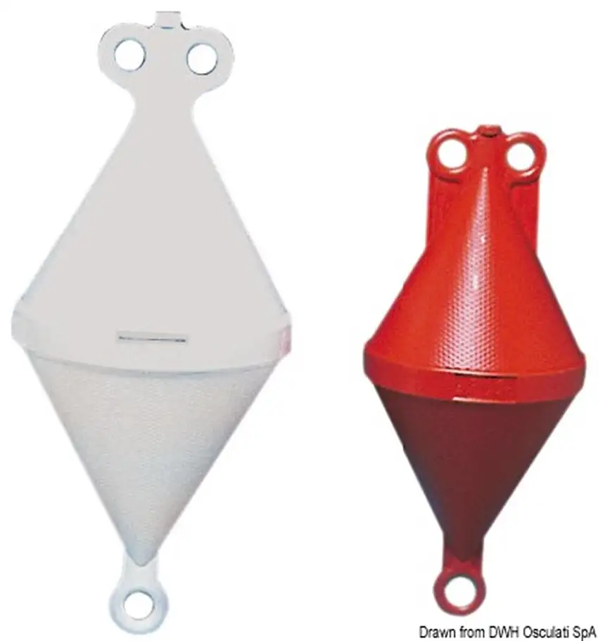 Gavitello bicono 22 x 49 cm arancio