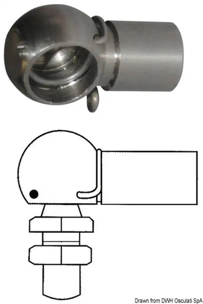 Testina inox sfera 10 mm