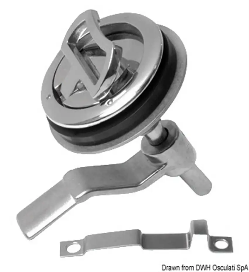 Alzapagliol inox + serratura