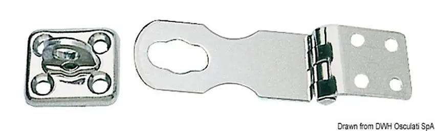 Ferma gavoni inox 64x29 mm