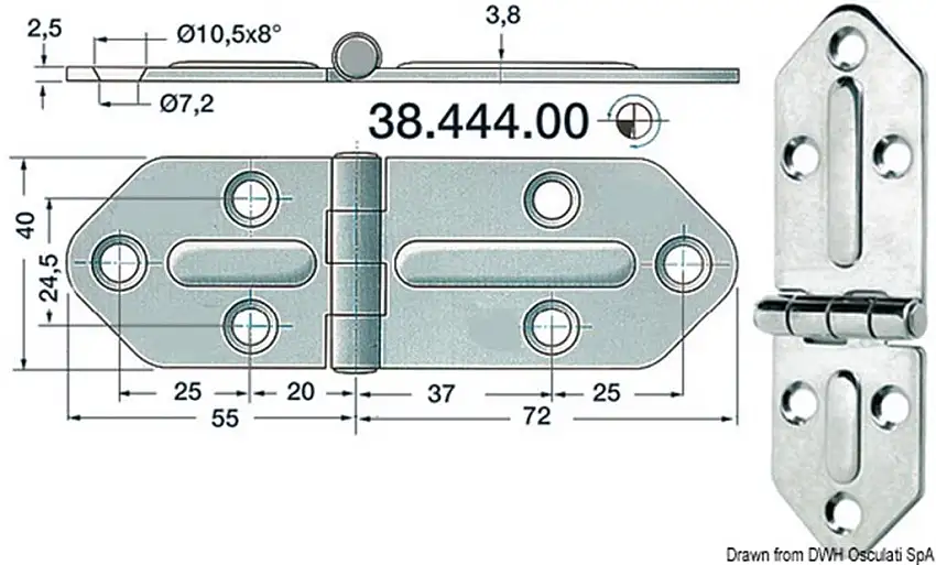 Cerniera 2,5 mm