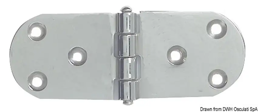 Cerniera inox 103x38mm. rovesc