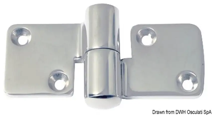Cerniera inox sfilabile sinistra 100x50 mm