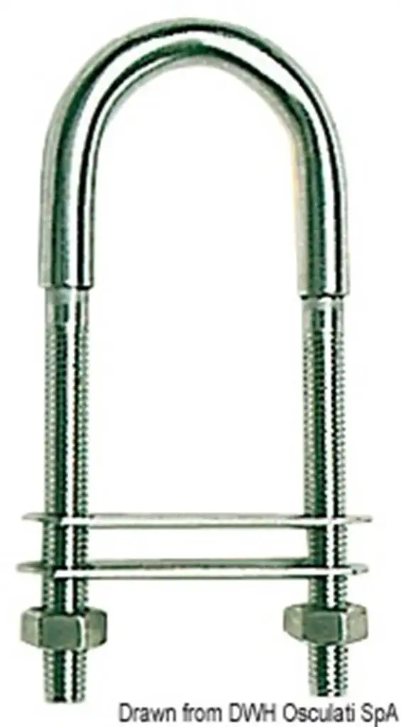 Cavallotto inox 135 mm piastrina 70x20 mm