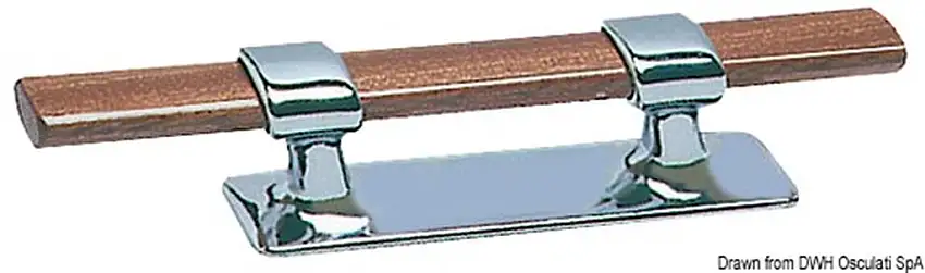 Bitta ottone cromato e legno mm 260